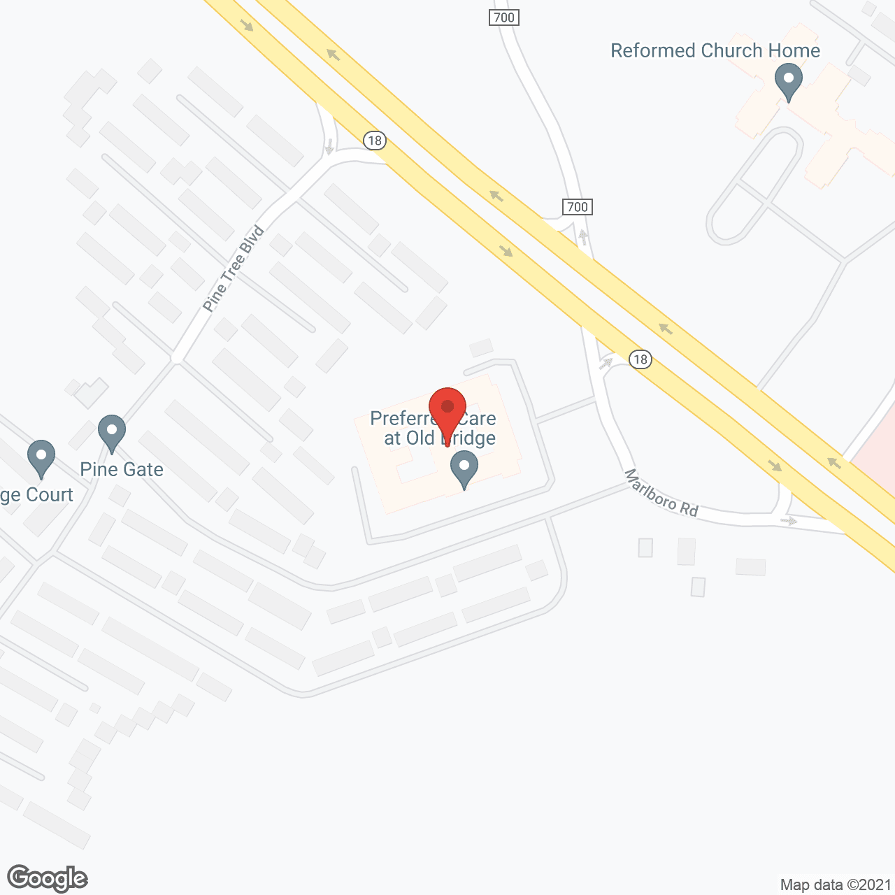 Preferred Care at Old Bridge in google map