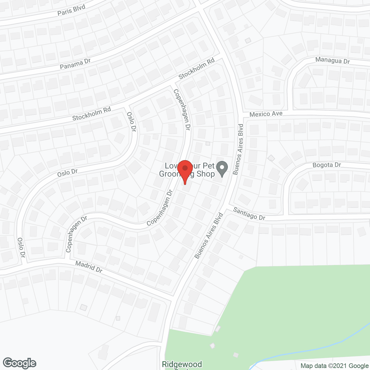 Map of the neighborhood around Sapphire House