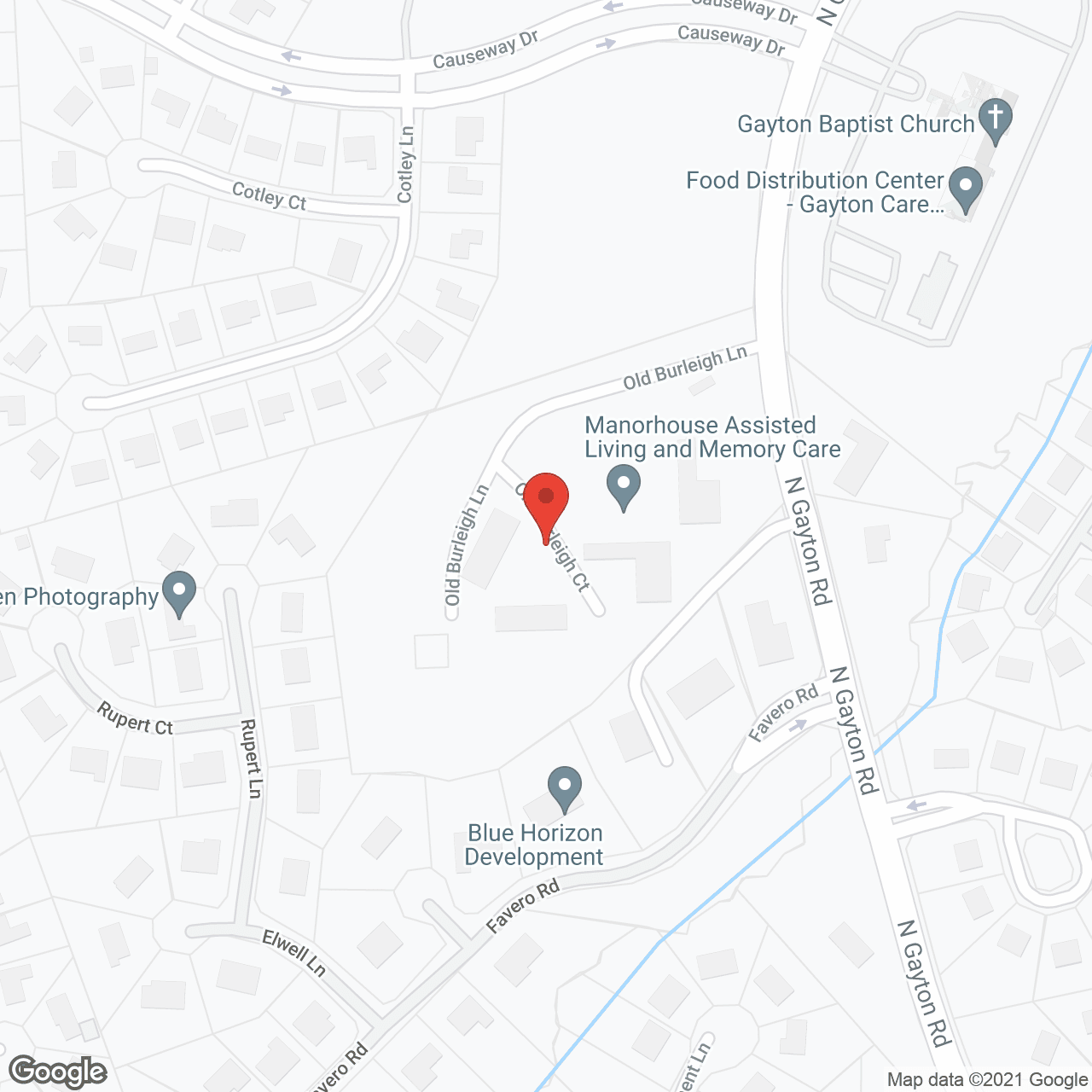 Map of the neighborhood around Manorhouse North Gayton