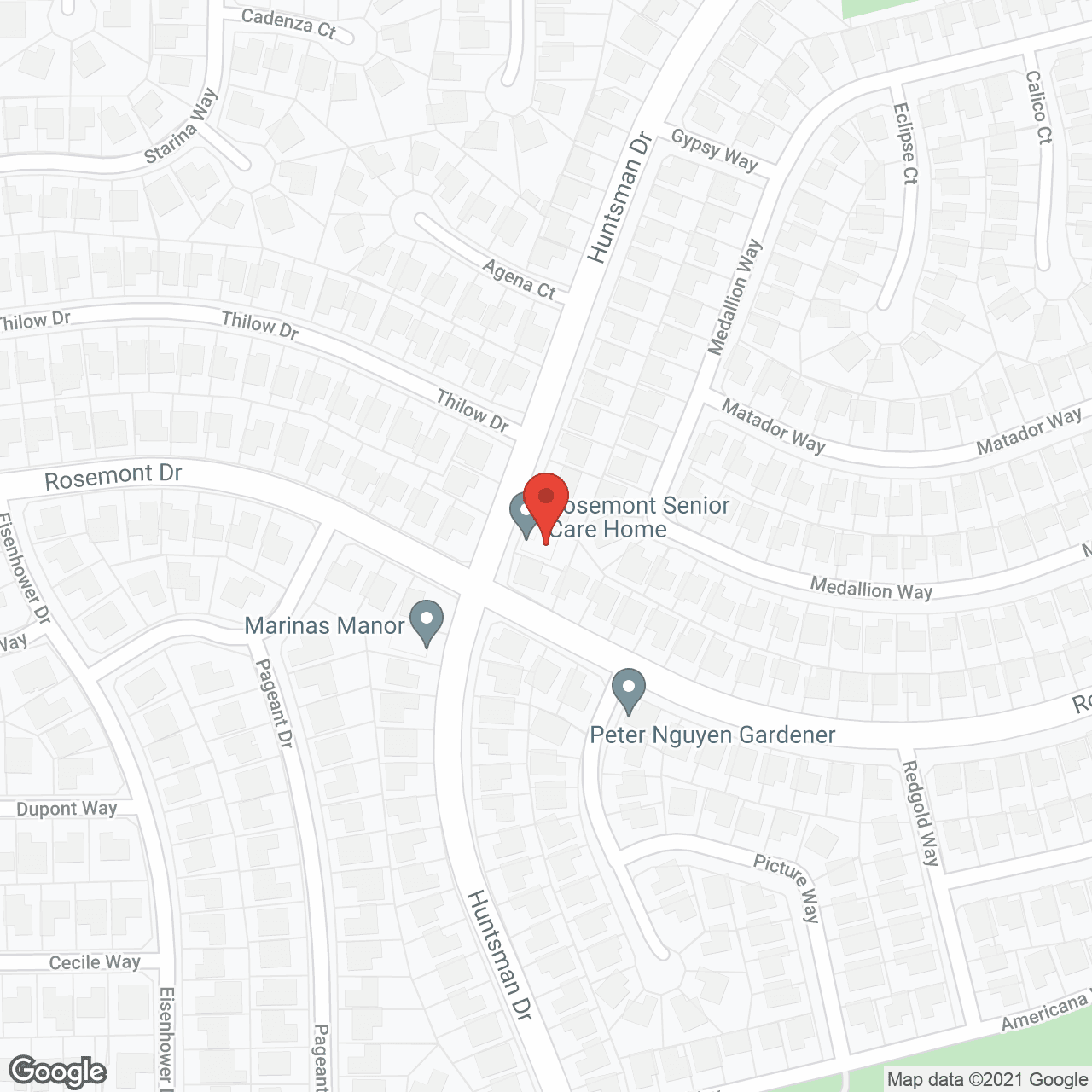 Map of the neighborhood around Rosemont Senior Care Home