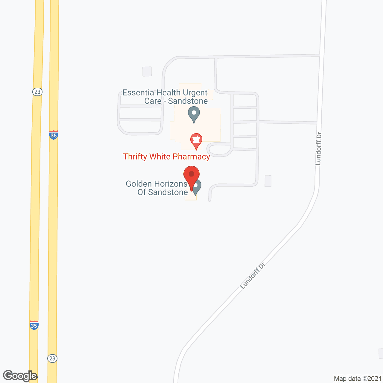 Map of the neighborhood around Golden Horizons of Sandstone