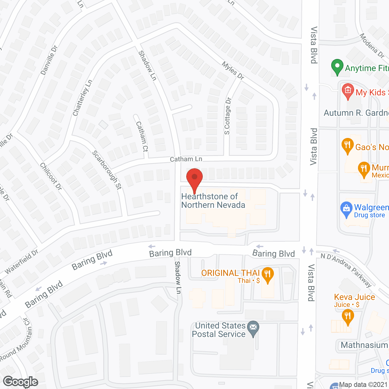 Map of the neighborhood around Hearthstone of Northern Nevada