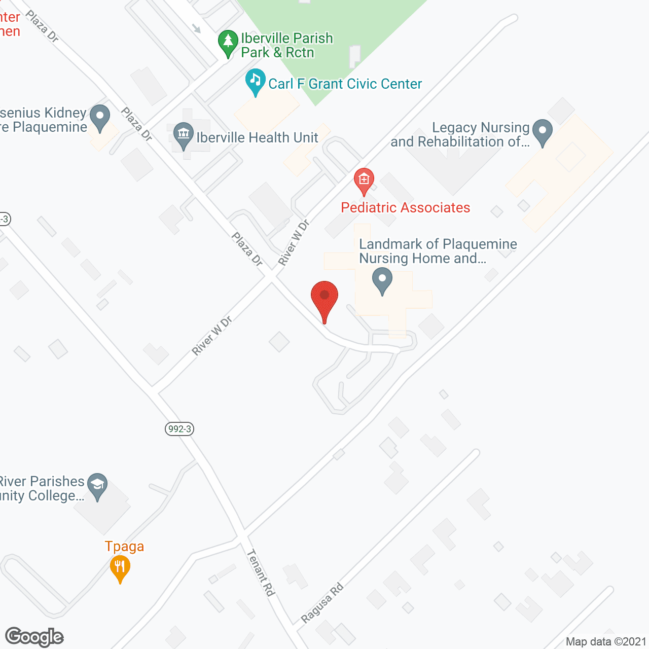Map of the neighborhood around Iberville Oaks Nursing & Rehab