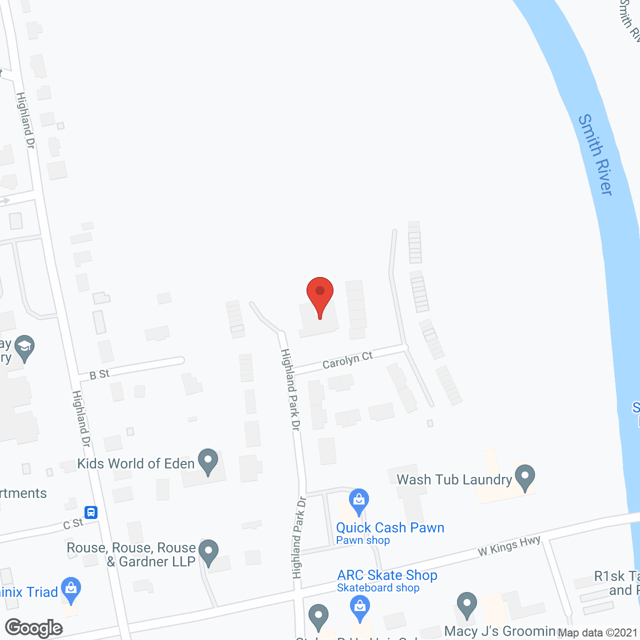Map of the neighborhood around Bayberry Retirement Inn