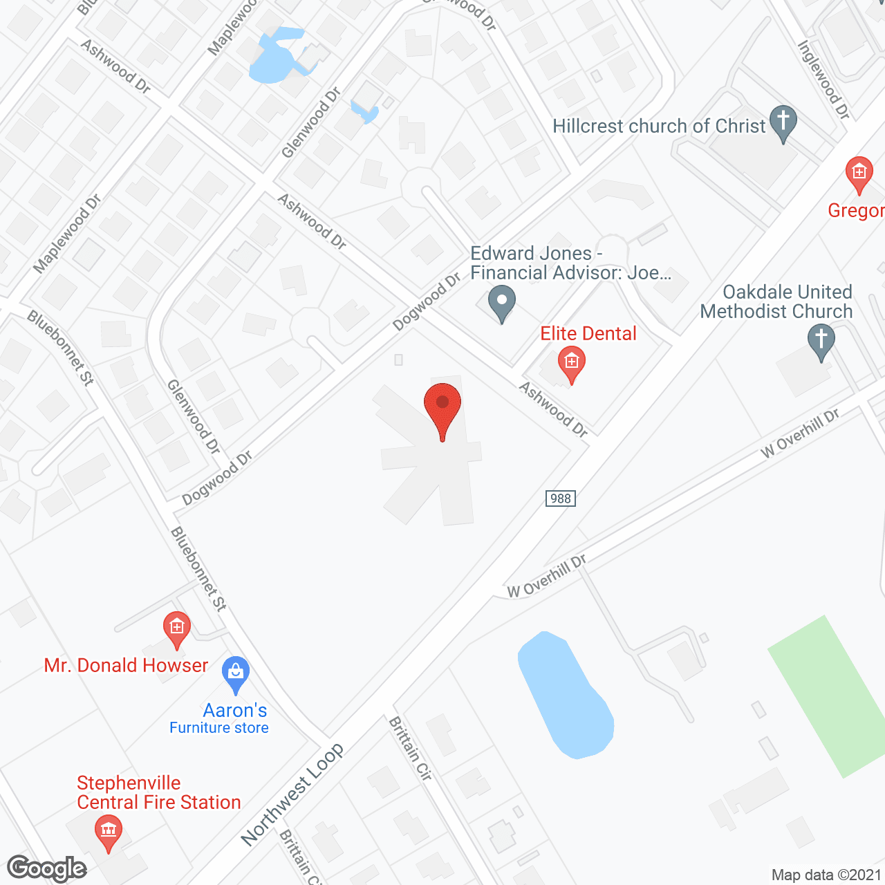 Map of the neighborhood around Senior Care Of Stephenville