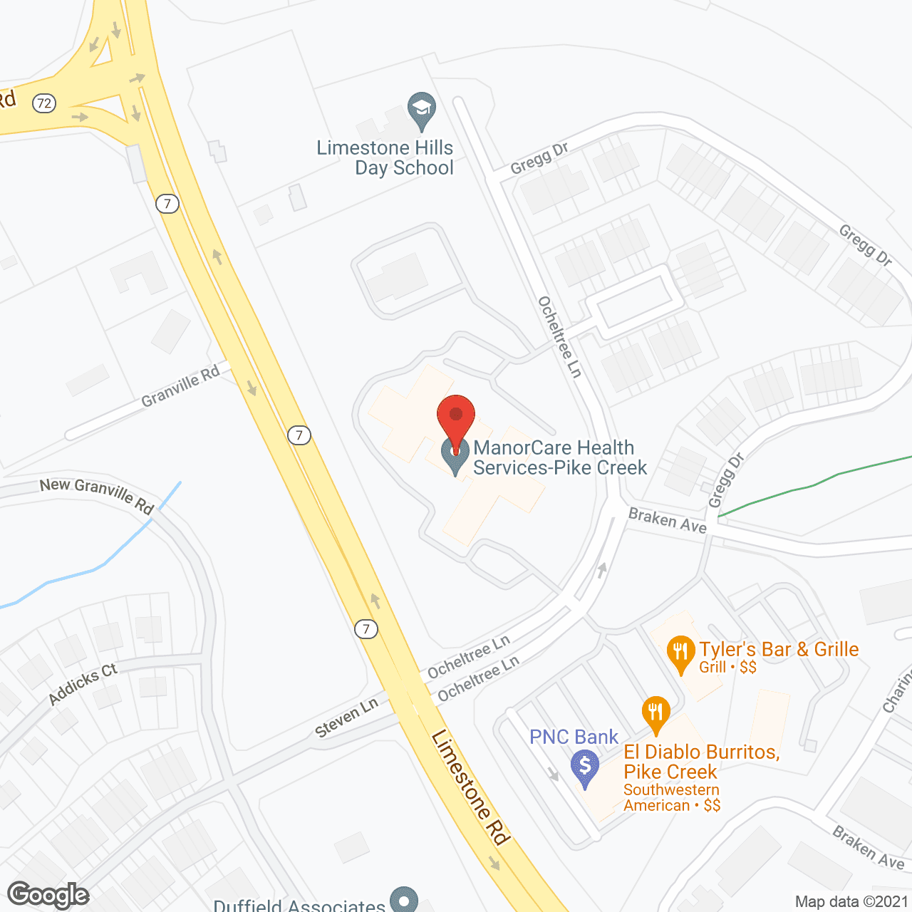 Map of the neighborhood around ProMedica Pike Creek