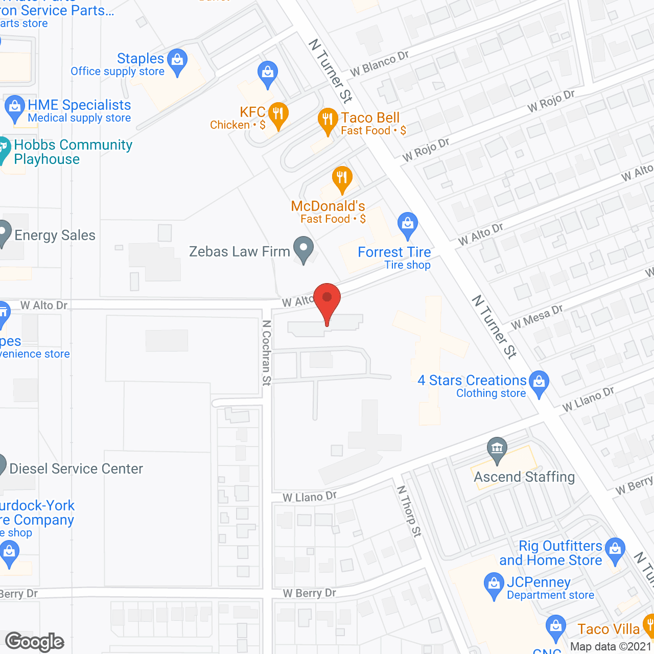 Map of the neighborhood around Casa De Camino Alto Apts