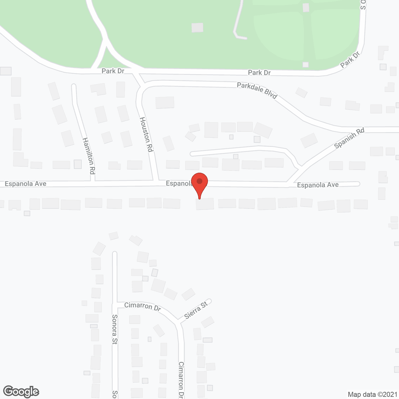 Map of the neighborhood around Espanola House