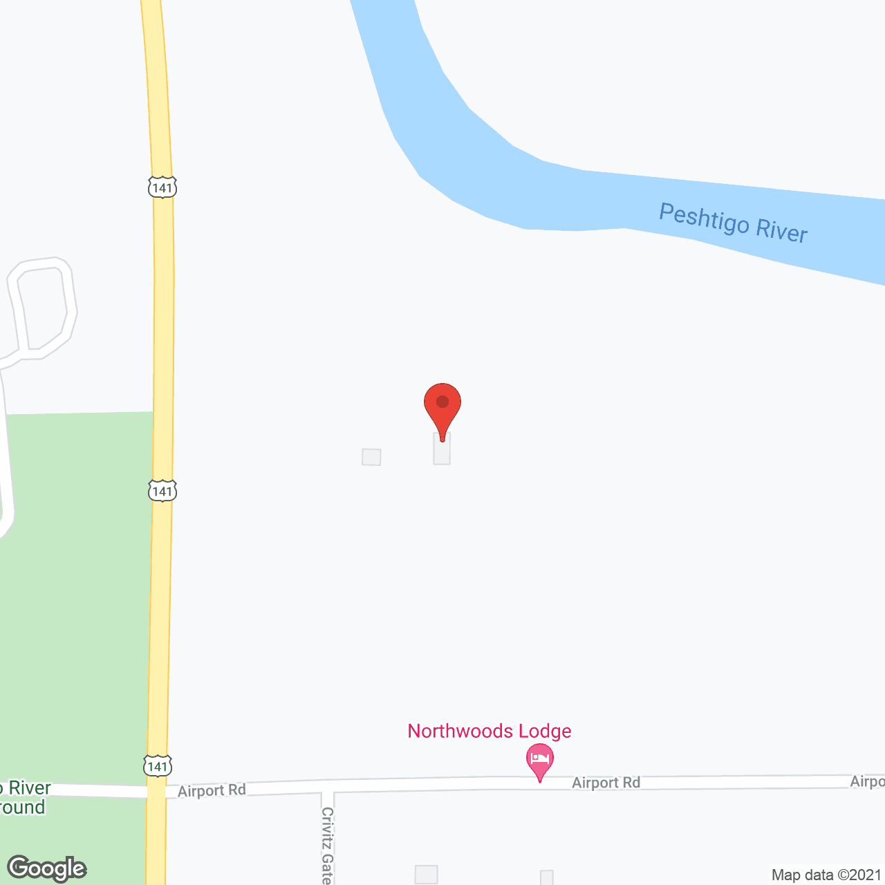 Map of the neighborhood around Northwoods Lodge