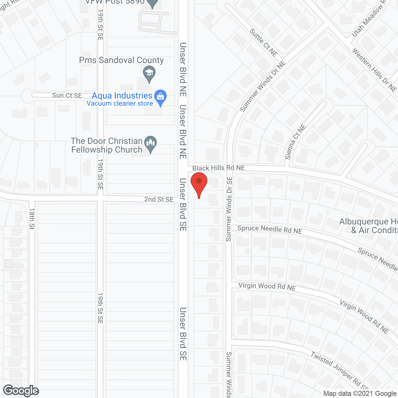Map of the neighborhood around Neighborhood in Rio Rancho Community