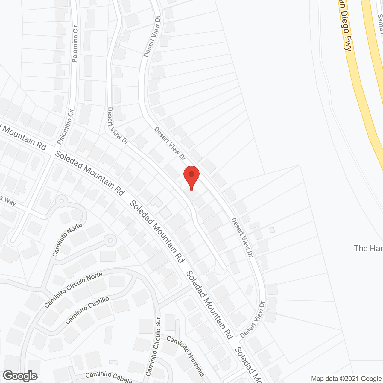 Map of the neighborhood around La Jolla Vista