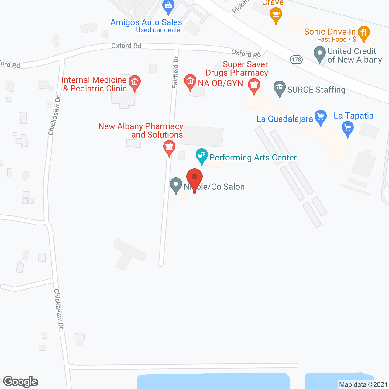 Map of the neighborhood around Dogwood New Albany