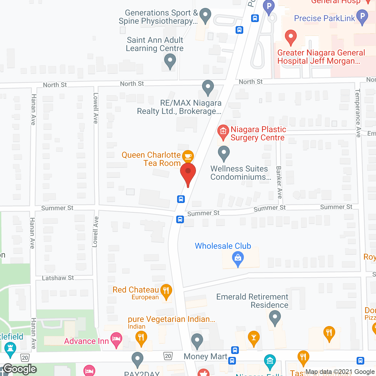 Map of the neighborhood around Wellness Suites Condominiums