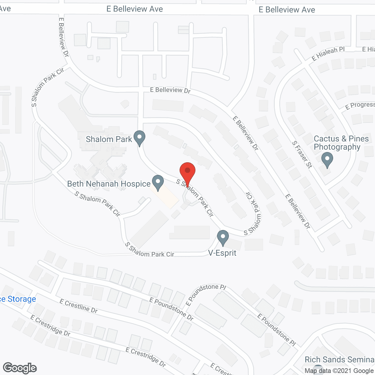 Map of the neighborhood around V-Esprit