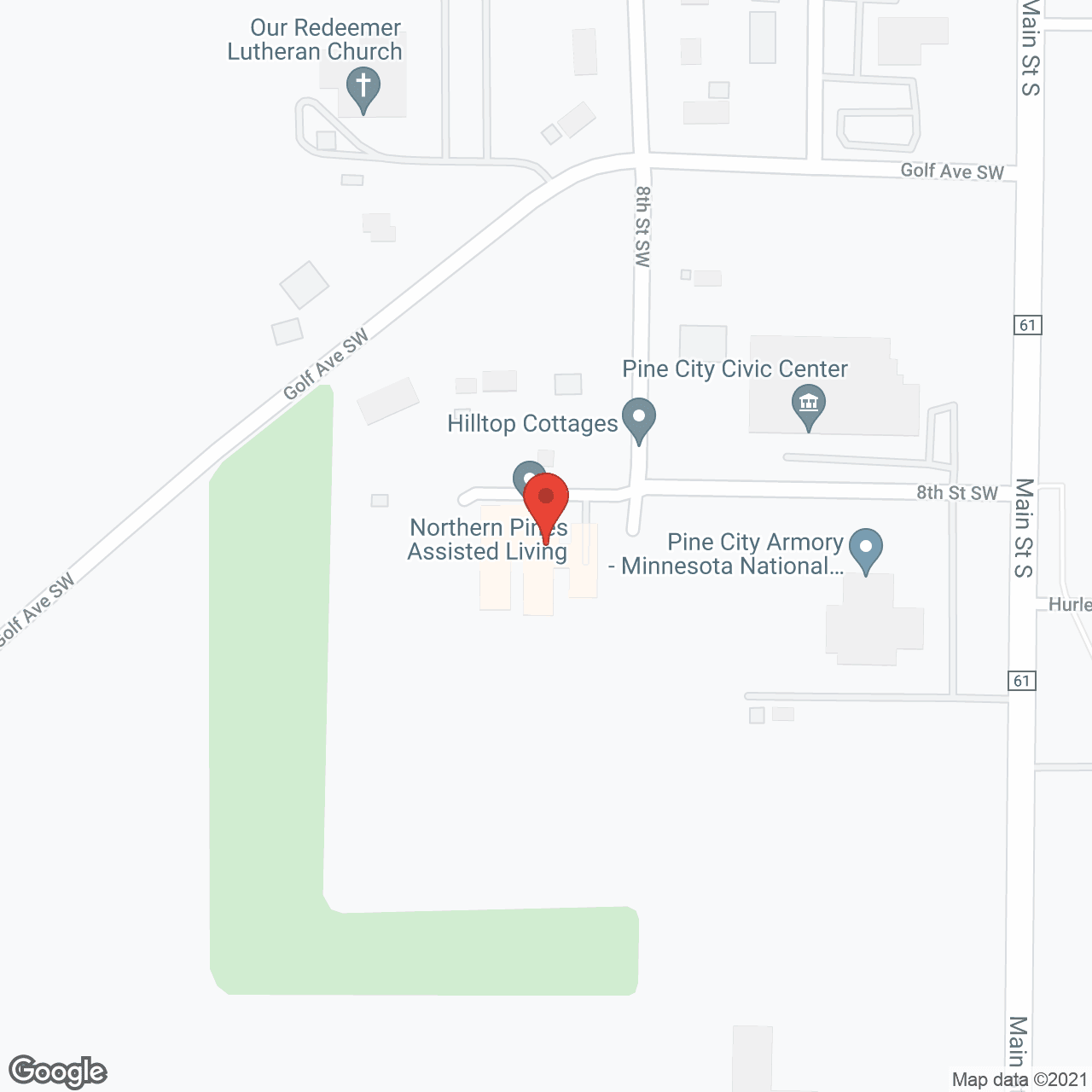 Map of the neighborhood around Northern Pines Assisted Living