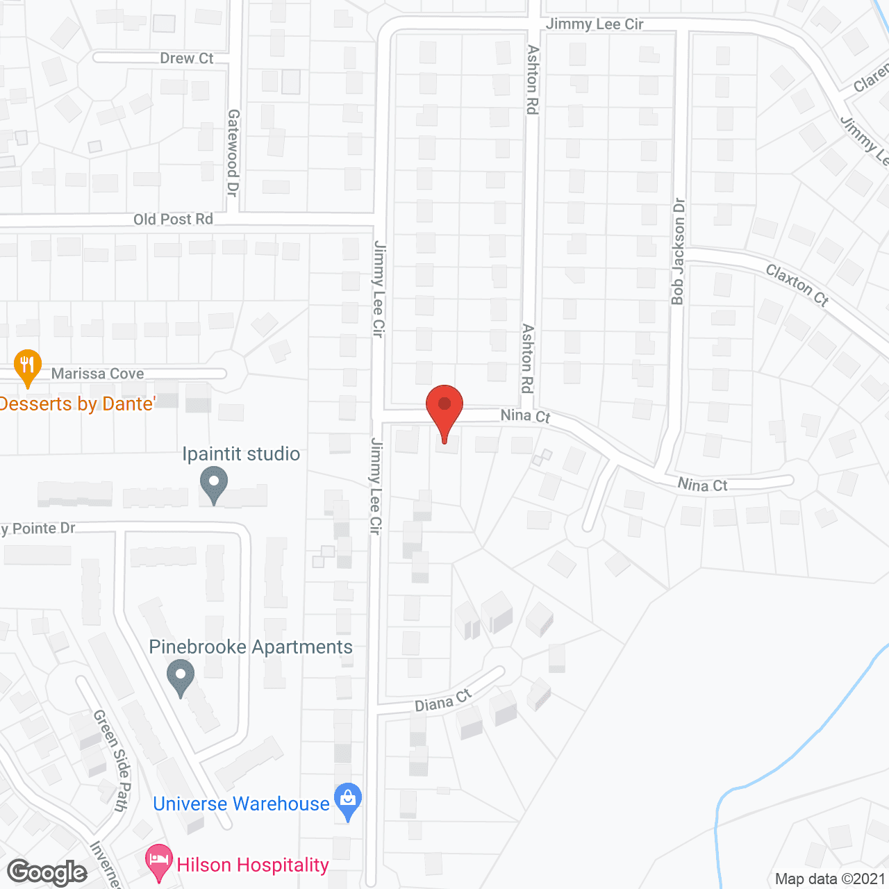 Map of the neighborhood around Evelyn Personal Care Home