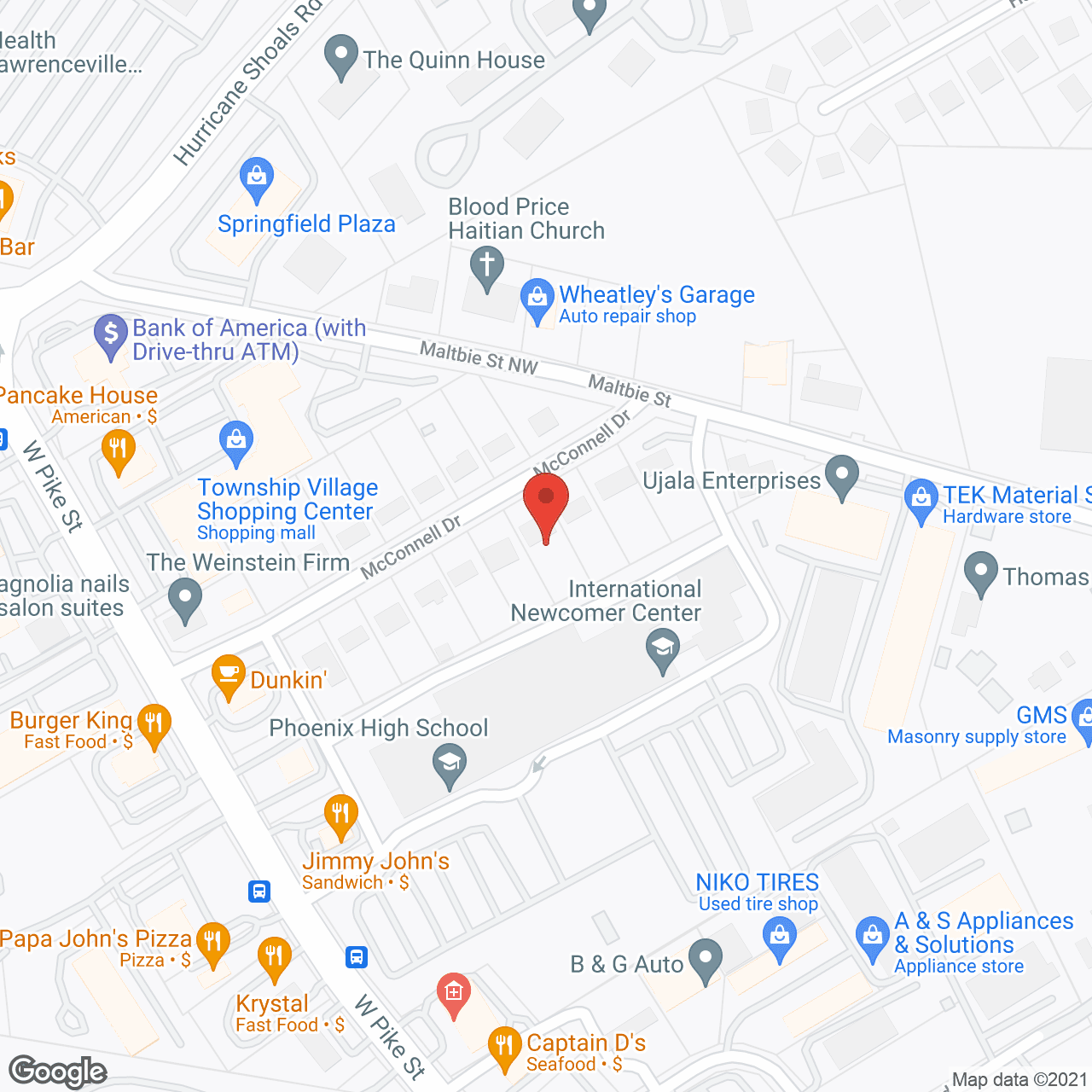 Map of the neighborhood around Legacy Personal Care Home