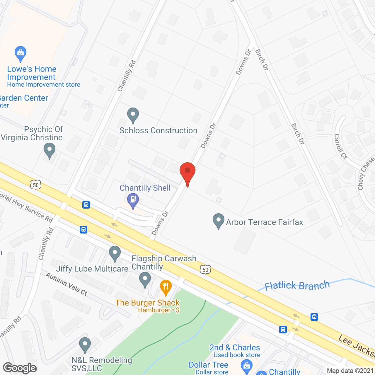 Map of the neighborhood around Chantilly Heights LLC