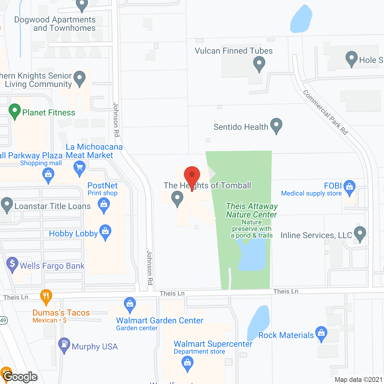 Map of the neighborhood around Heights Of Tomball