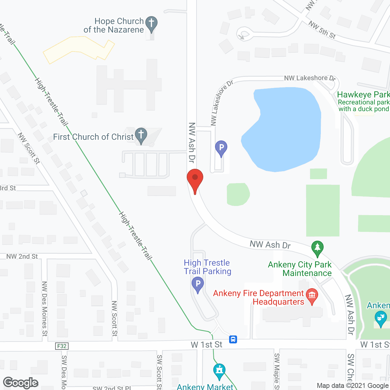 Map of the neighborhood around The Suites of Ankeny