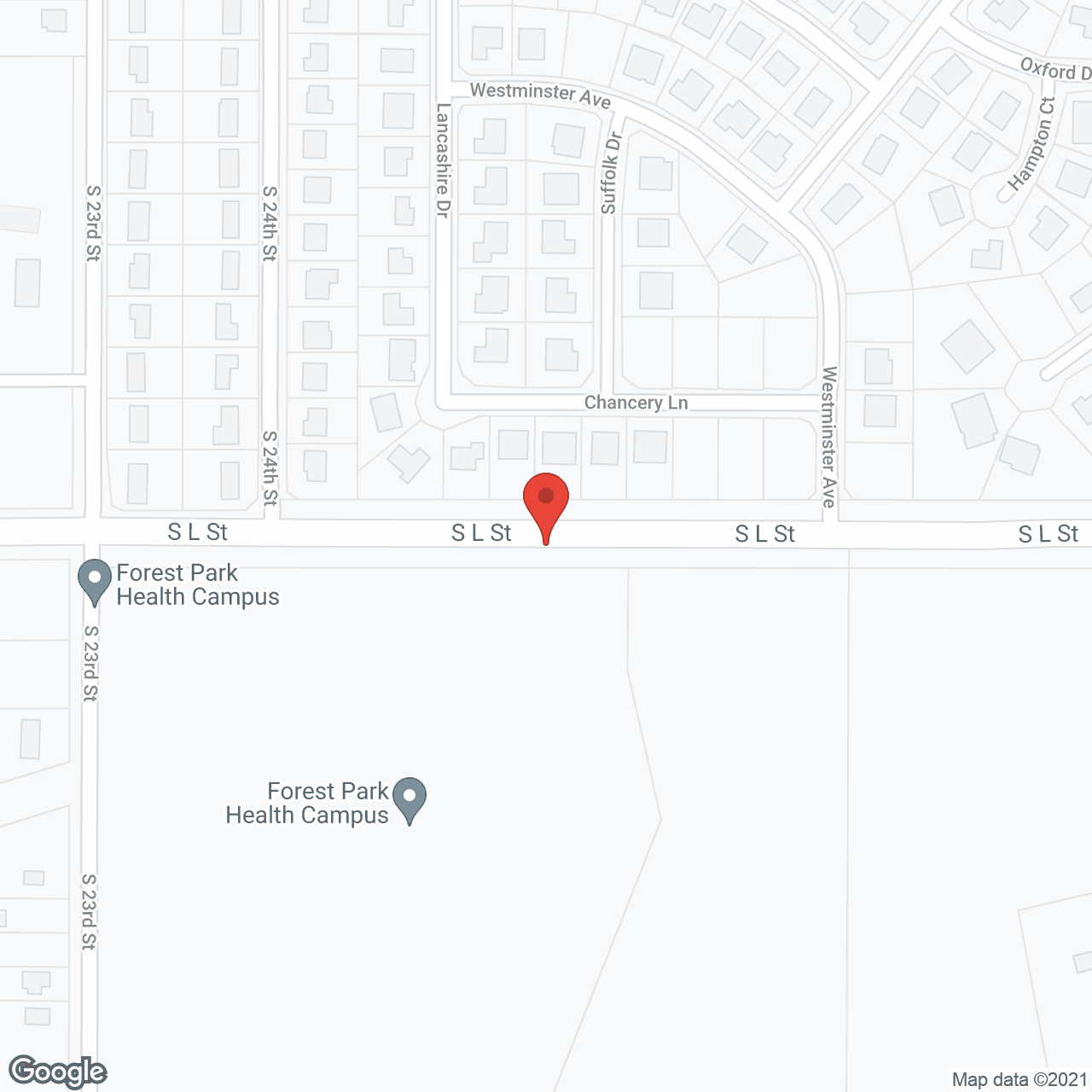 Map of the neighborhood around Forest Park Health Campus