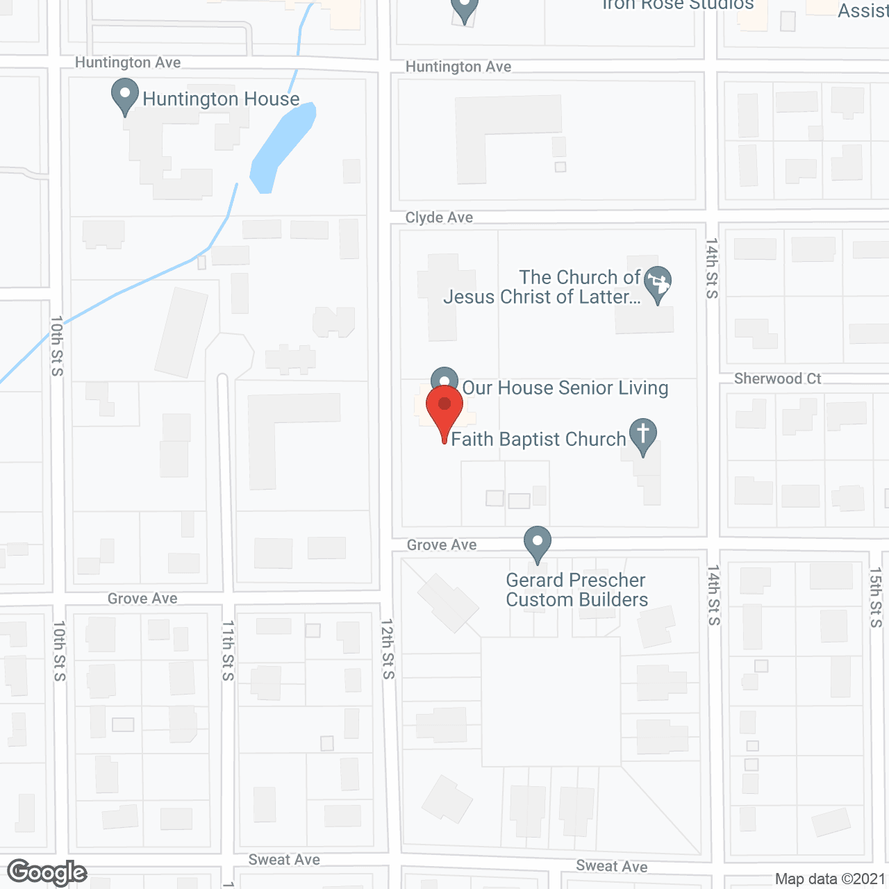 Map of the neighborhood around Our House Senior Living Memory Care - Wisconsin Rapids