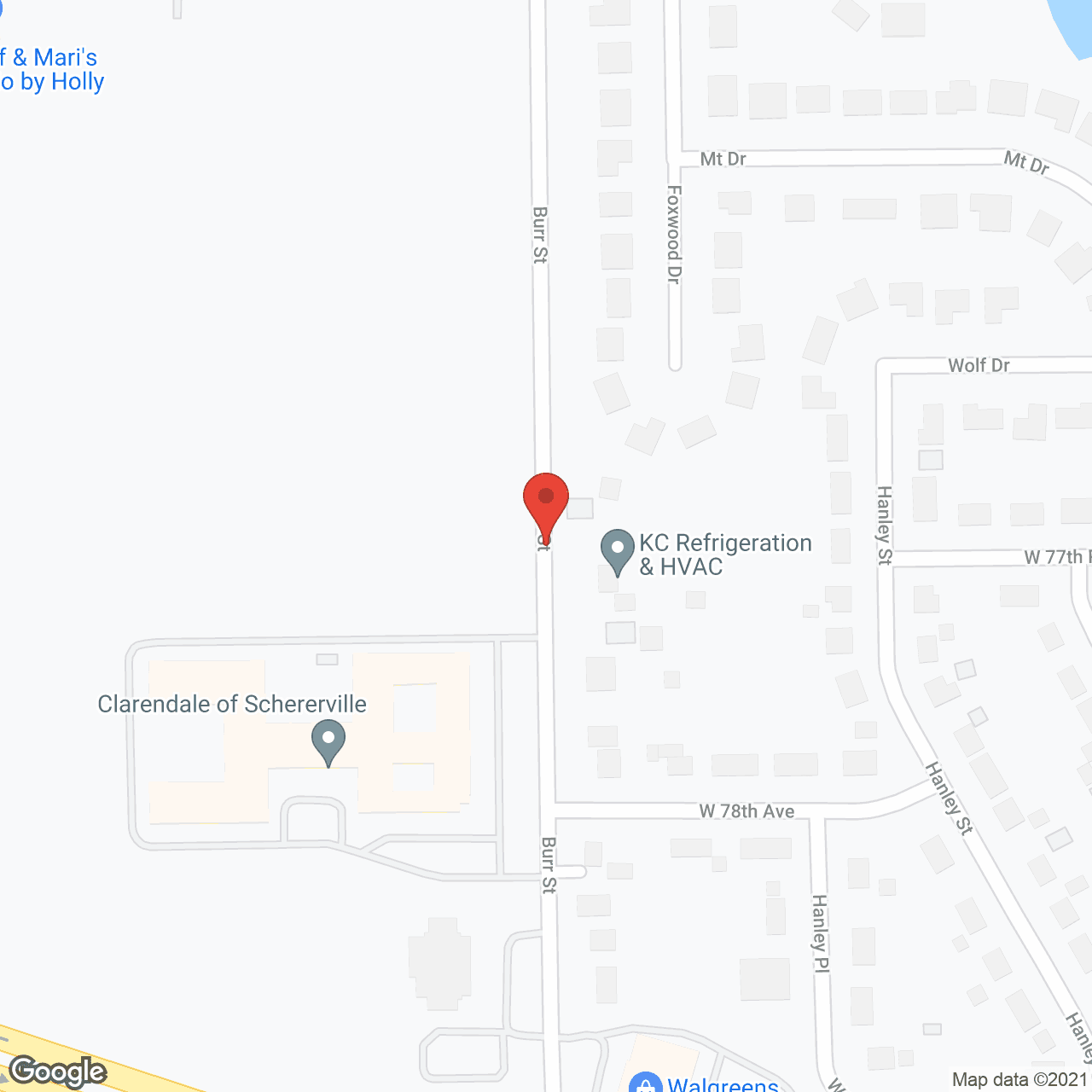 Map of the neighborhood around StoryPoint Schererville