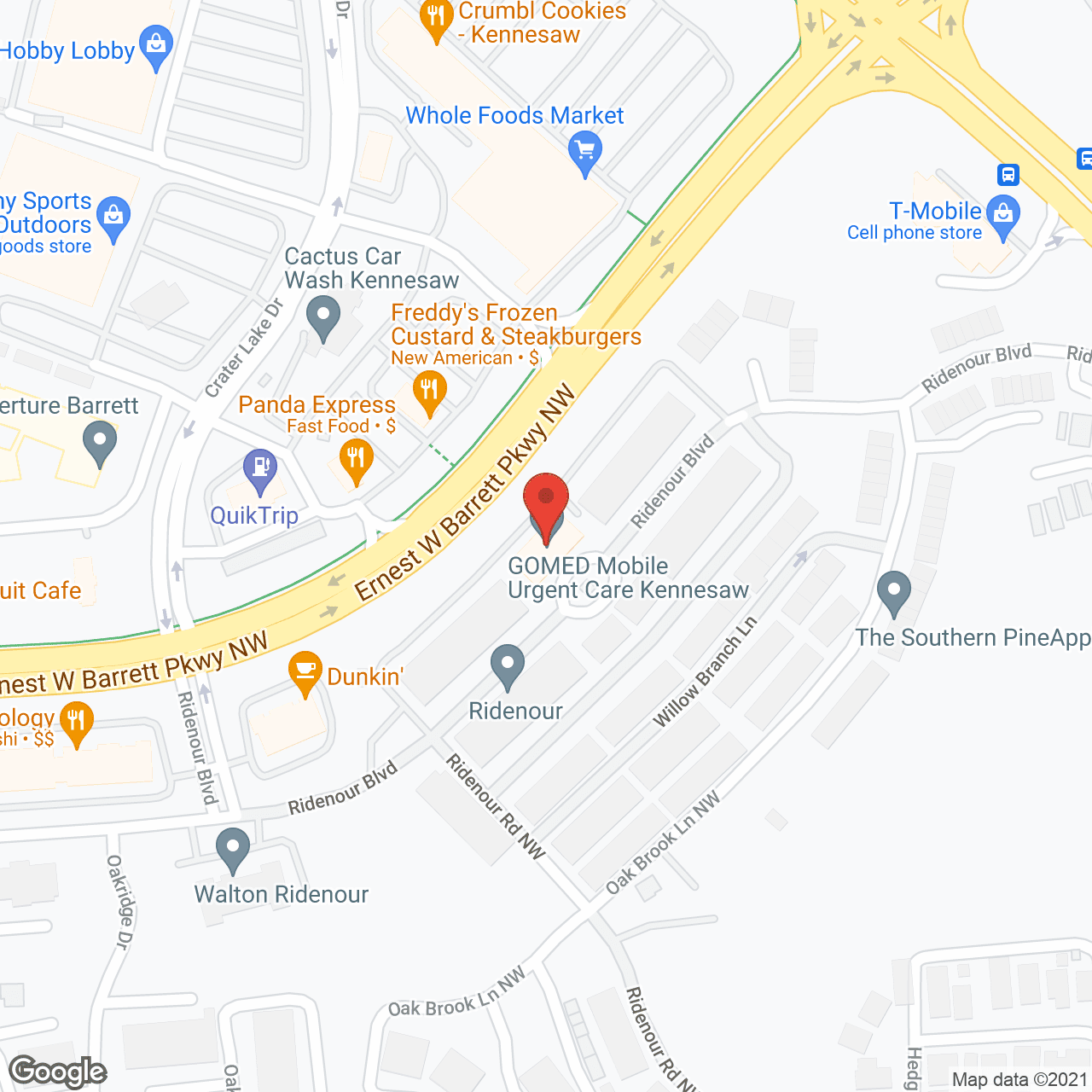 Map of the neighborhood around Alta Ridenour Senior Apartments