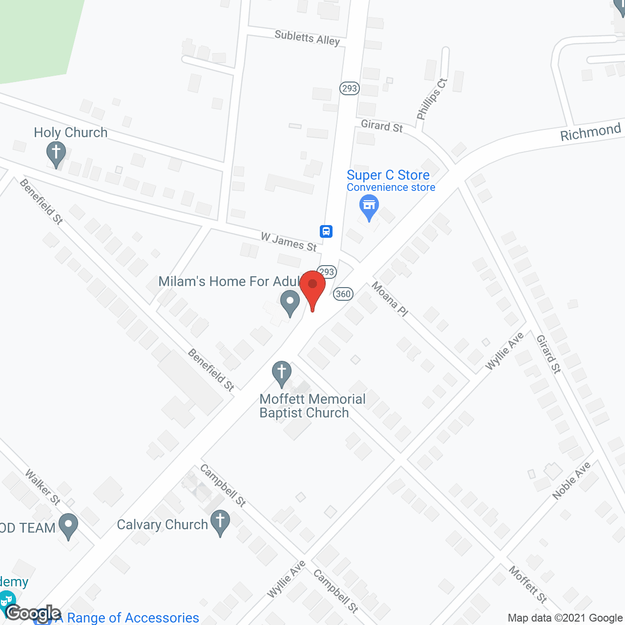 Map of the neighborhood around Commonwealth Senior Living at Stratford House