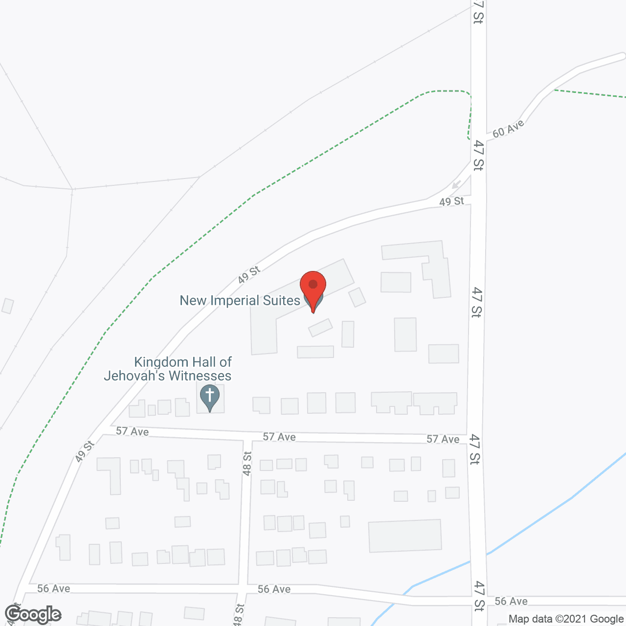 Map of the neighborhood around New Imperial Inn Wetaskiwin