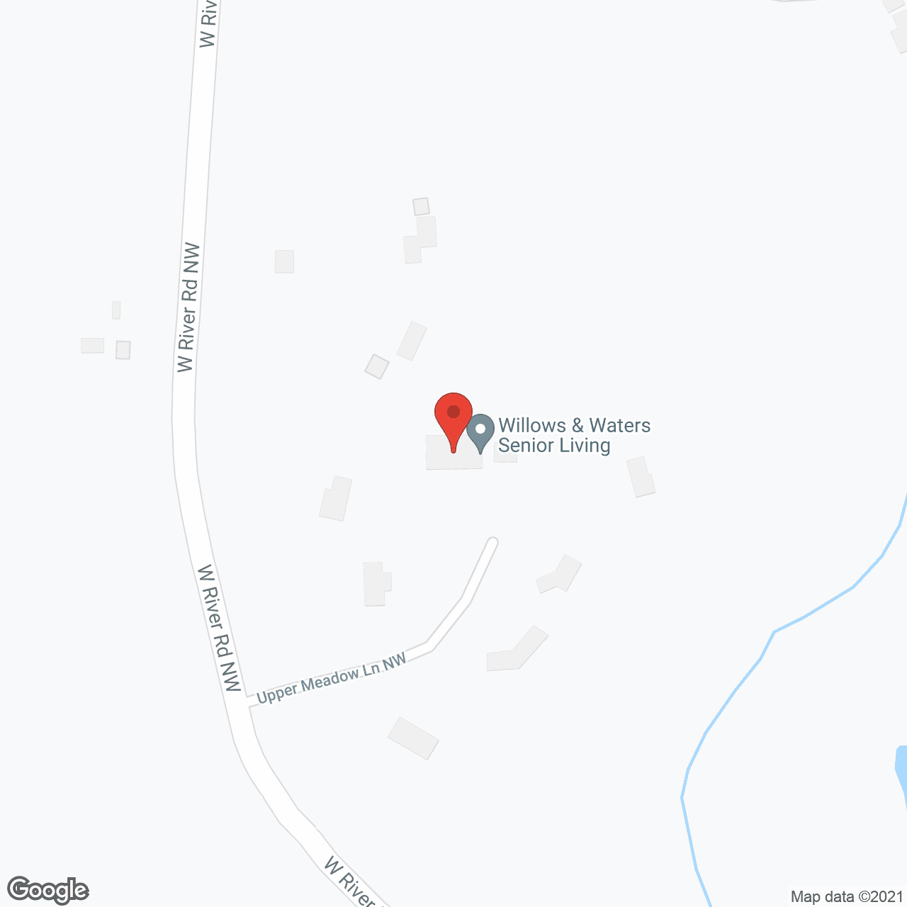 Map of the neighborhood around Willows and Water