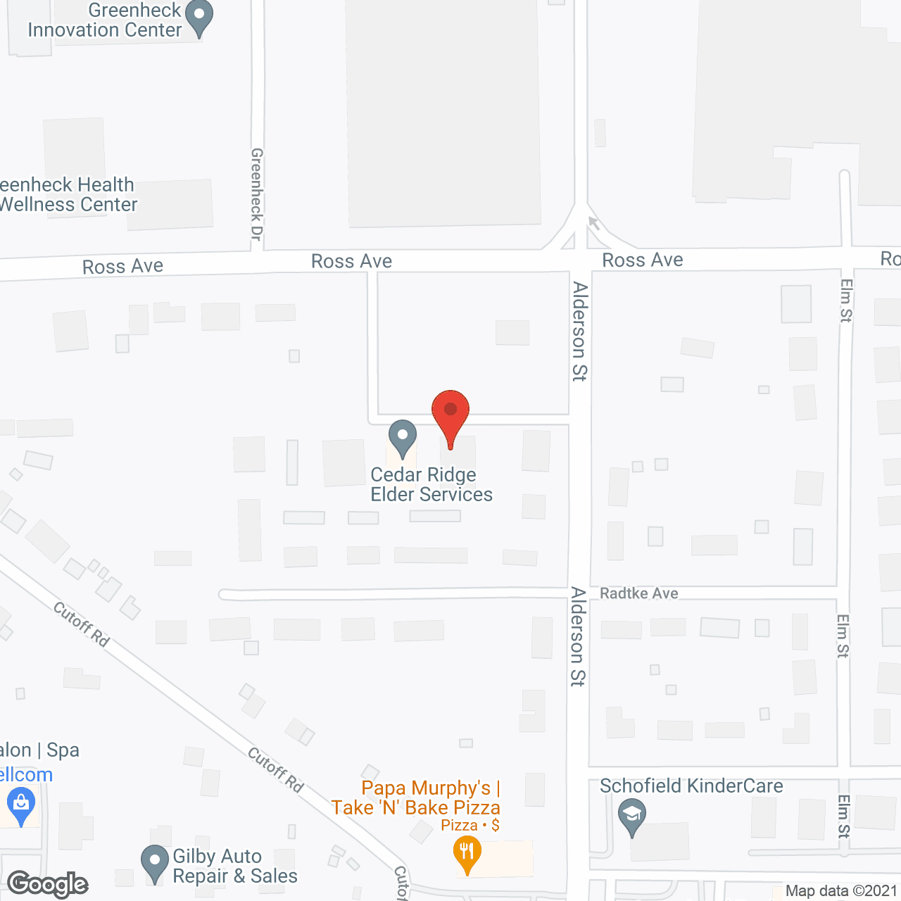 Map of the neighborhood around Traditions at Cedar Ridge Weston