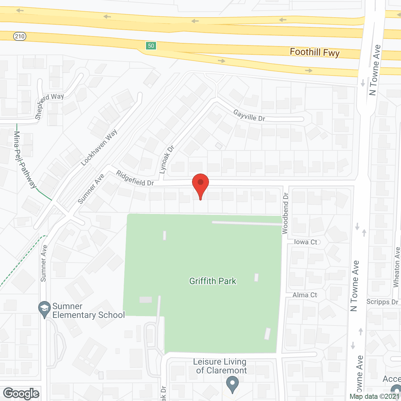 Map of the neighborhood around House of Grace