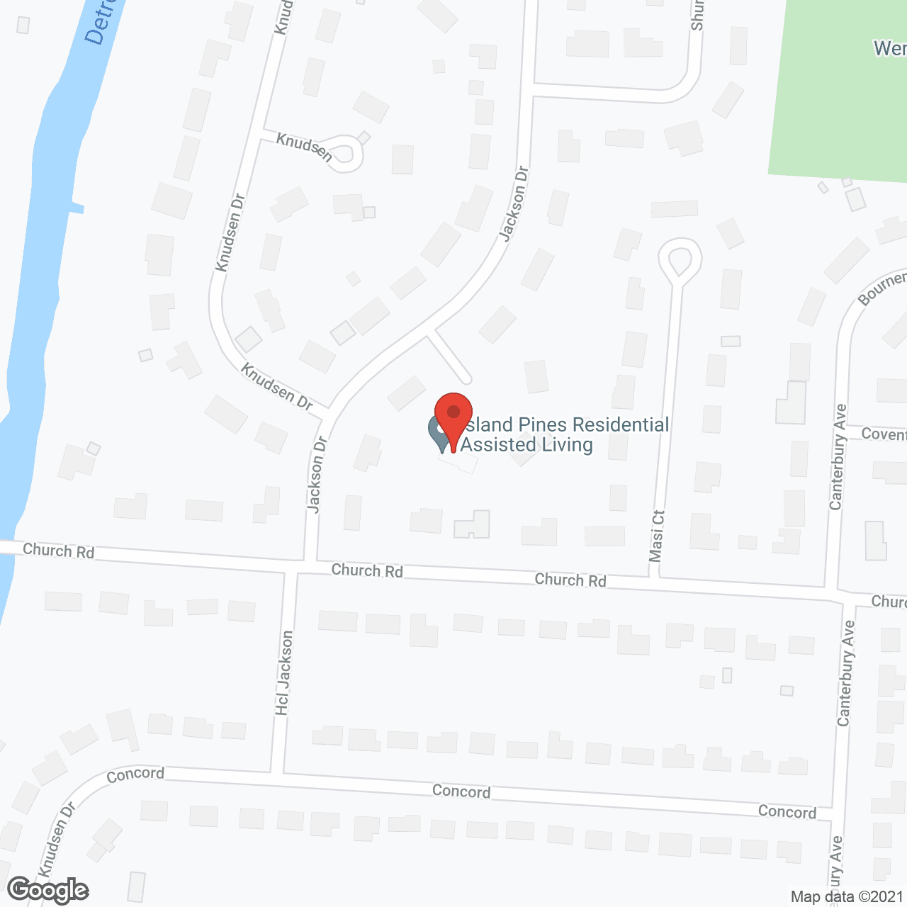 Map of the neighborhood around Island Pines Residential Assisted Living, LLC