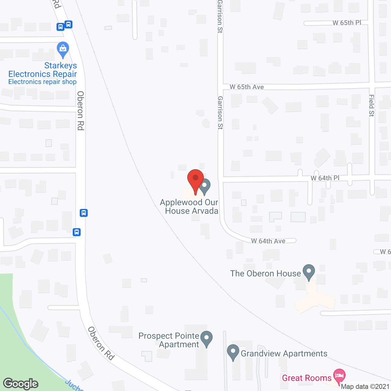 Map of the neighborhood around Applewood Our House - Arvada