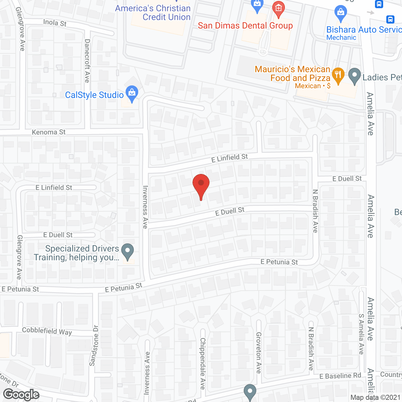 Map of the neighborhood around A Caring Place