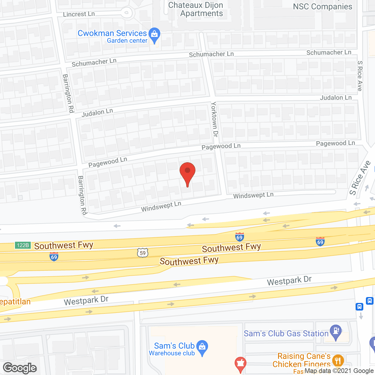 Map of the neighborhood around Houston - Arad Senior Care 2