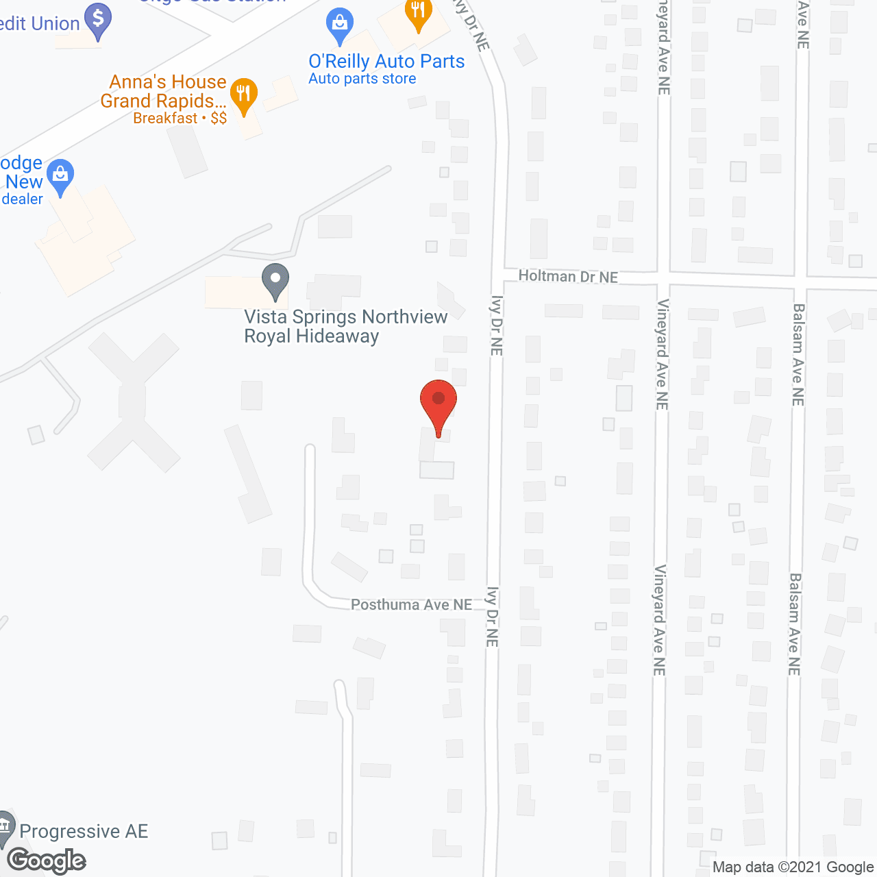 Map of the neighborhood around Ivy Home