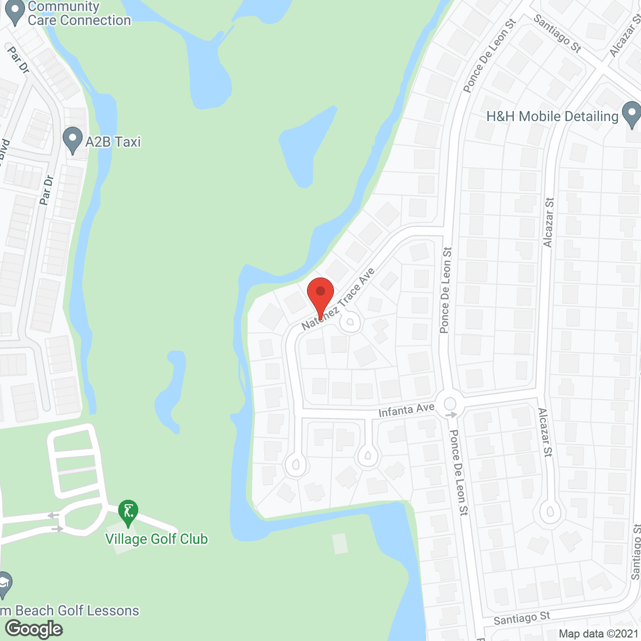 Map of the neighborhood around Cassie's Castle I