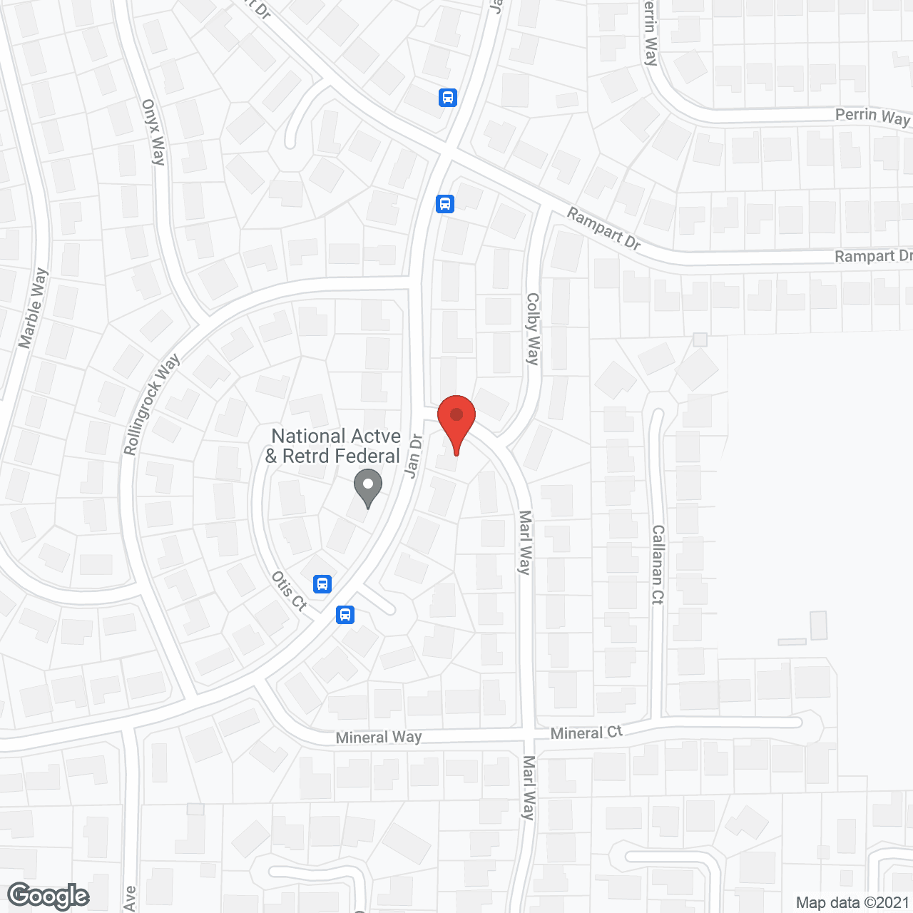 Map of the neighborhood around Barrett Hills Senior Care