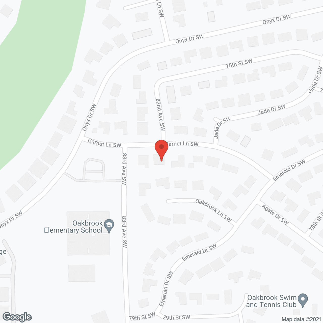 Map of the neighborhood around Brook House