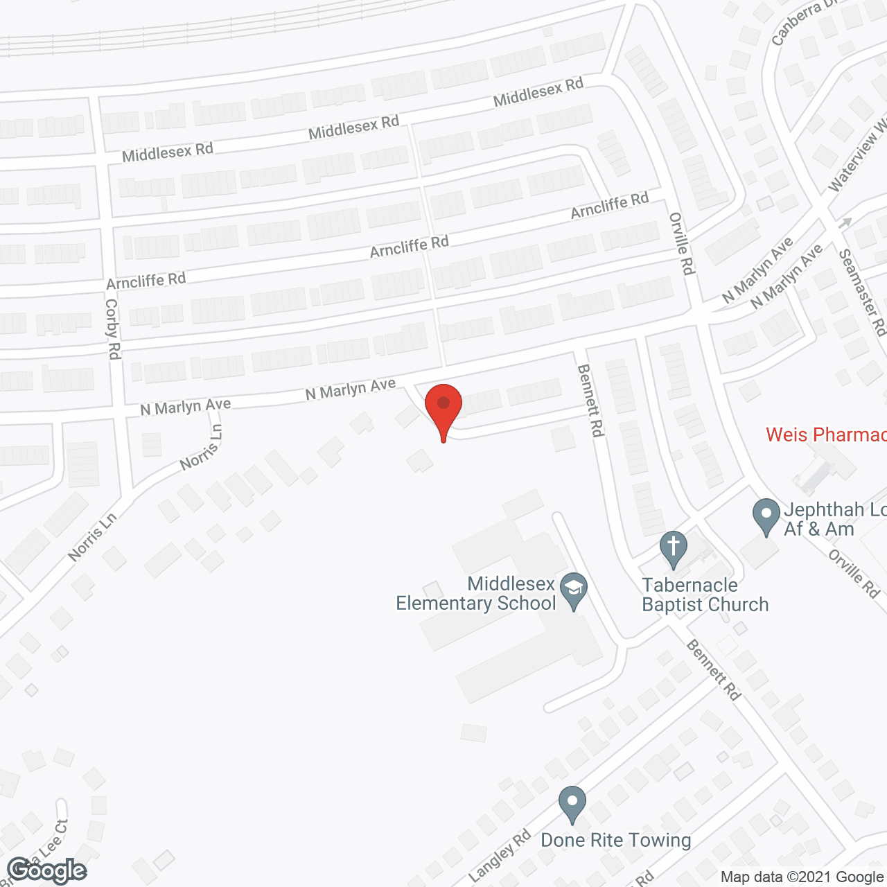 Map of the neighborhood around Marlyn Place Assisted Living