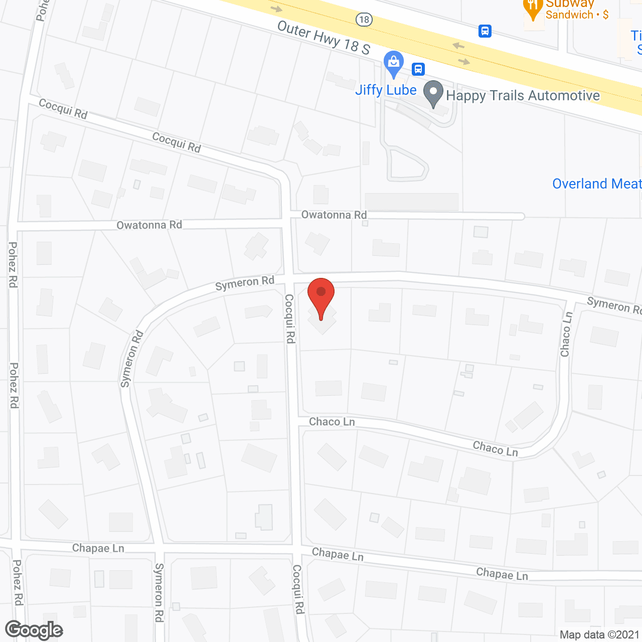 Map of the neighborhood around At HomeCare - Cocqui