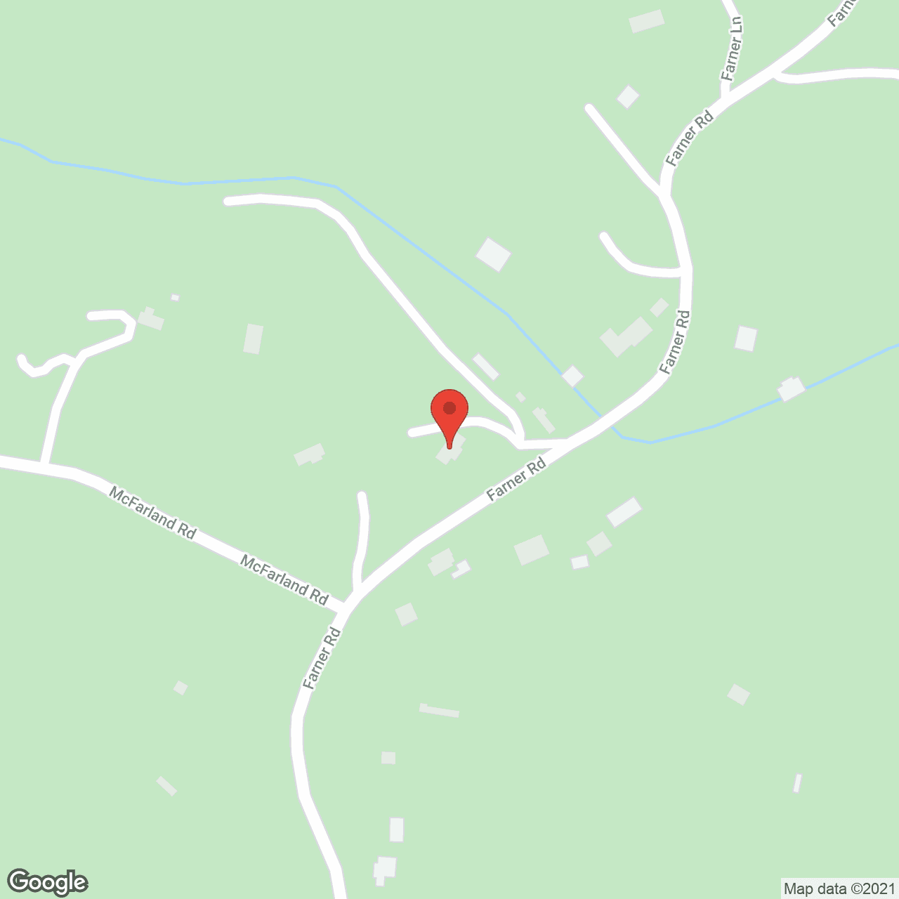 Map of the neighborhood around Wedell's Home