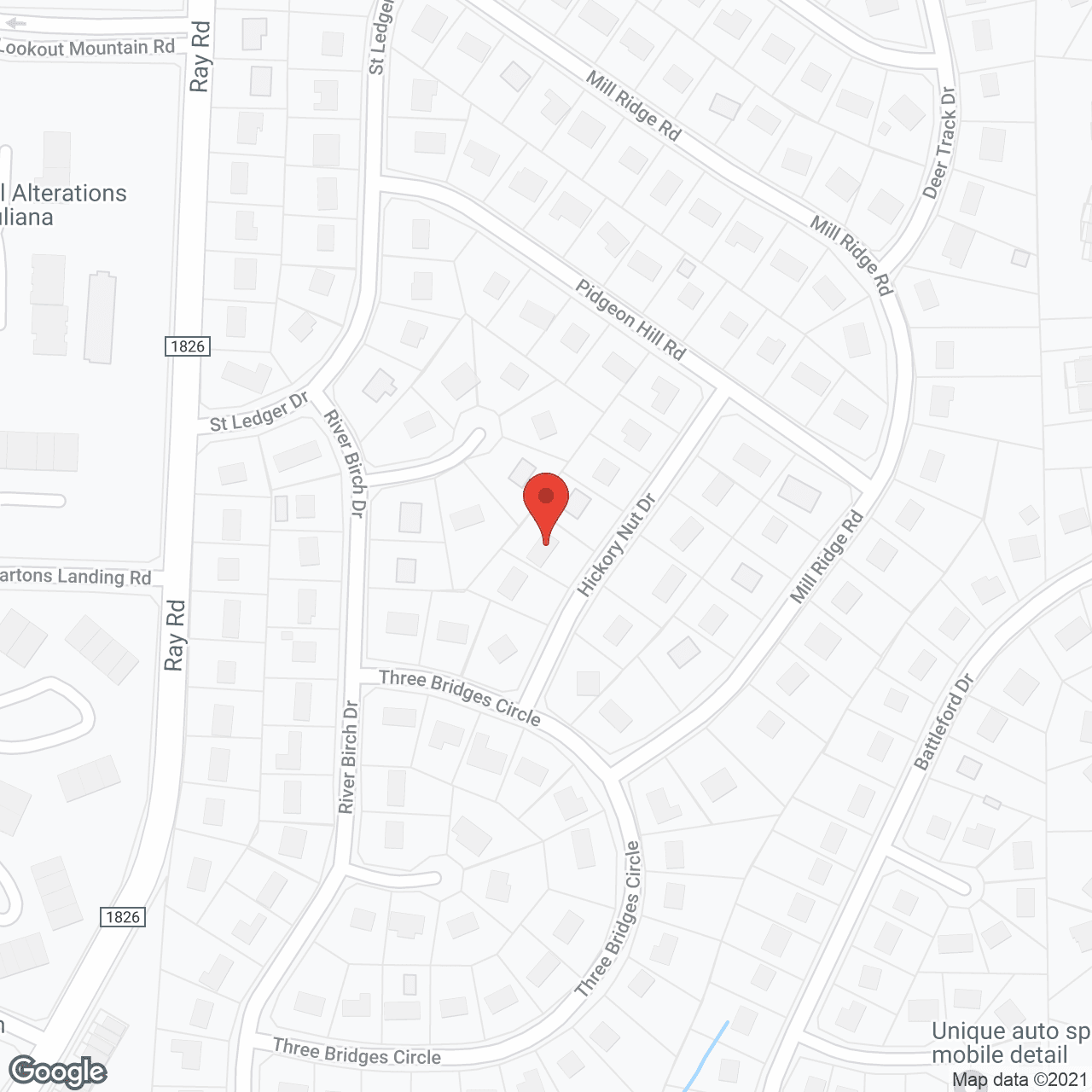 Map of the neighborhood around Poole Road Family Care