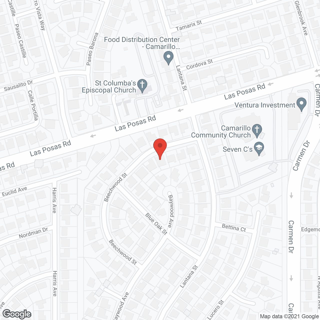 Map of the neighborhood around Ocean Breeze Estates at Beechwood