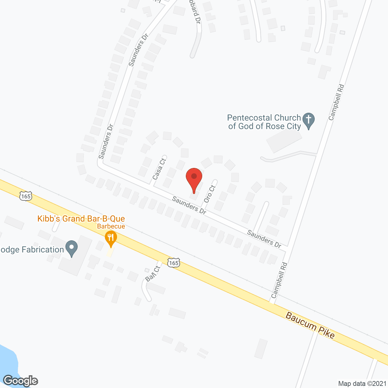 Map of the neighborhood around Sanders Adult Home Care