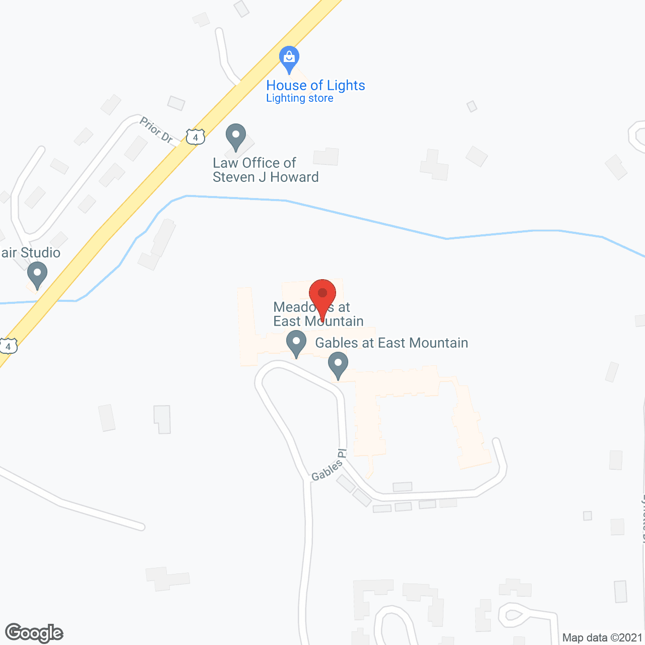 Map of the neighborhood around The Gables at East Mountain