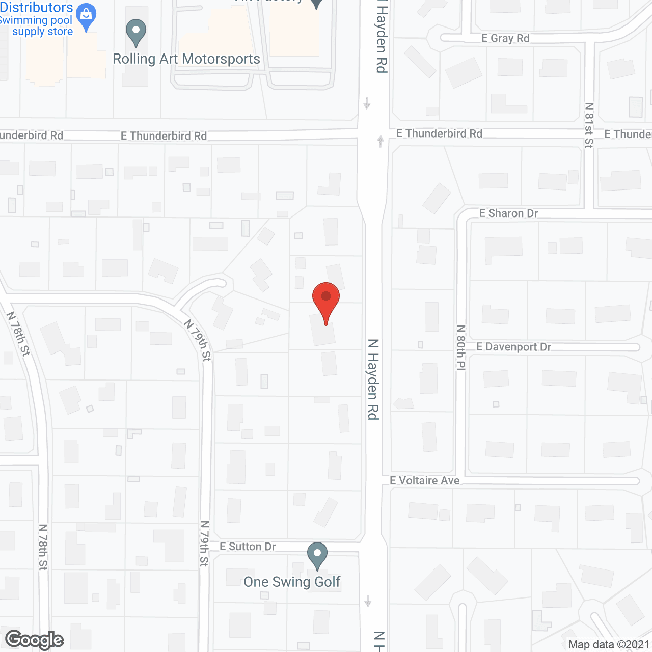 Map of the neighborhood around Sunrise Care Home - Hayden