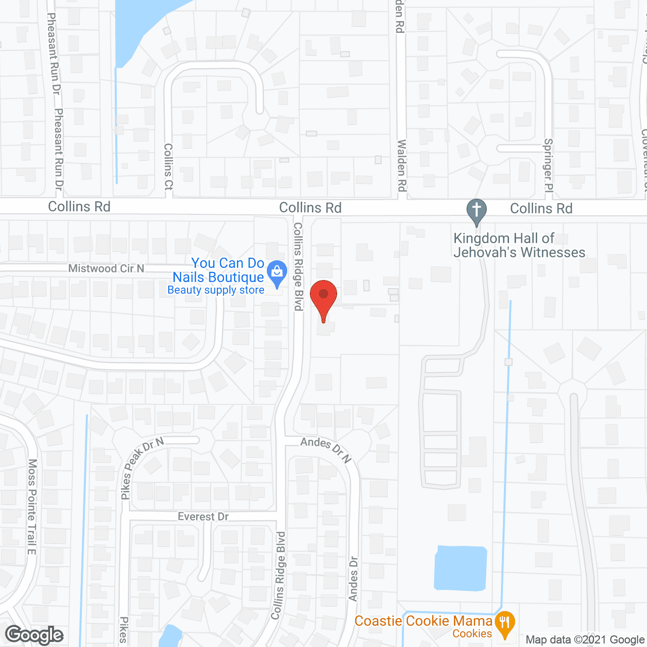 Map of the neighborhood around Lighthouse Assisted Living Facilities of Nort